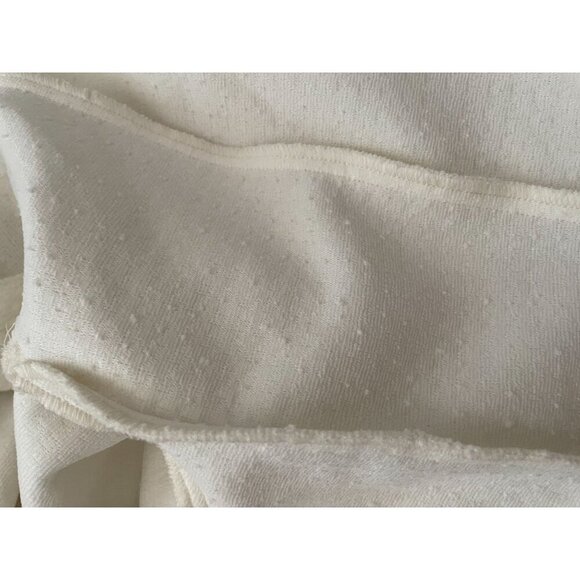 Vintage Design Today's Vogue White Double-Breasted Long Coat With Black Sculpted - Picture 12 of 12